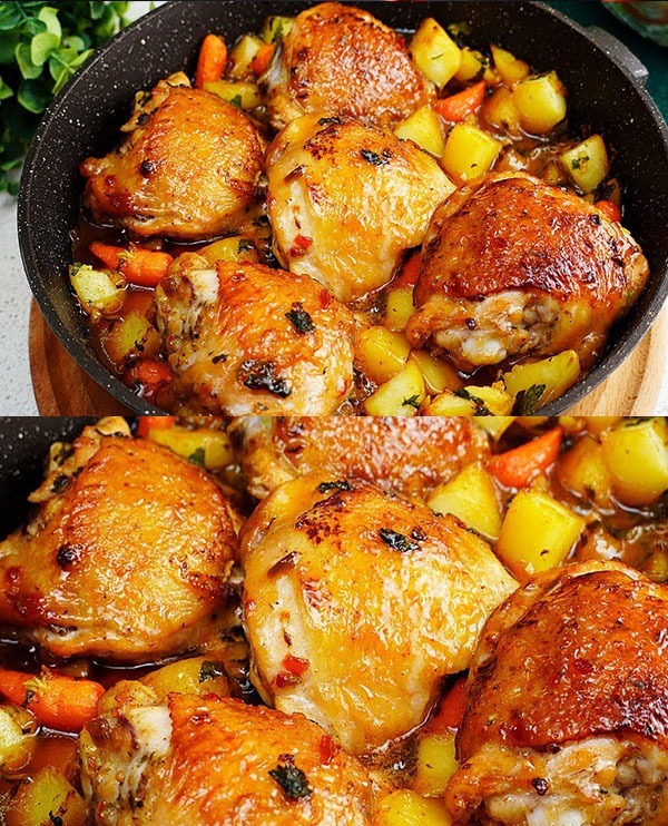 Honey Chili Chicken and Roasted Vegetables