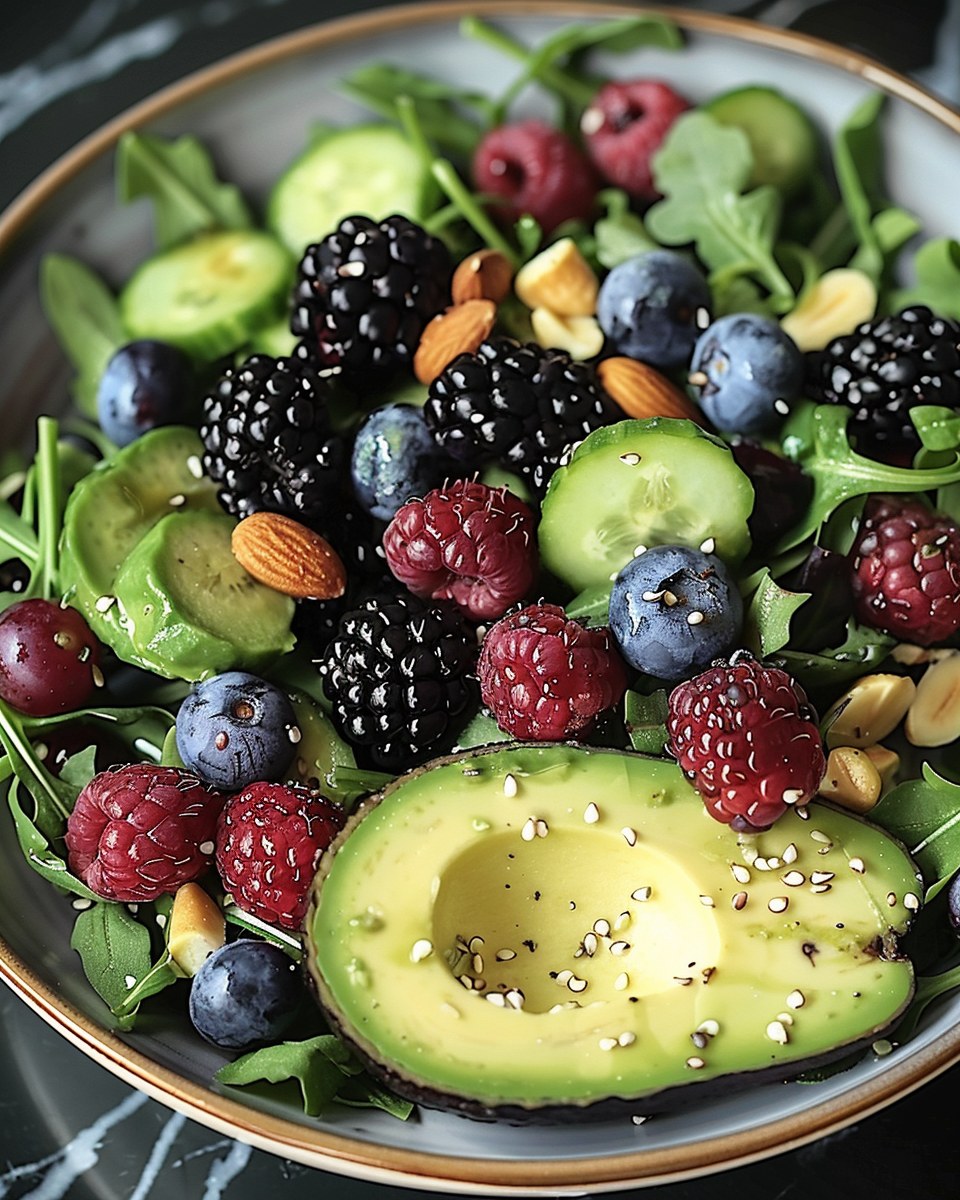 Blackberry Avocado Arugula Salad Recipe