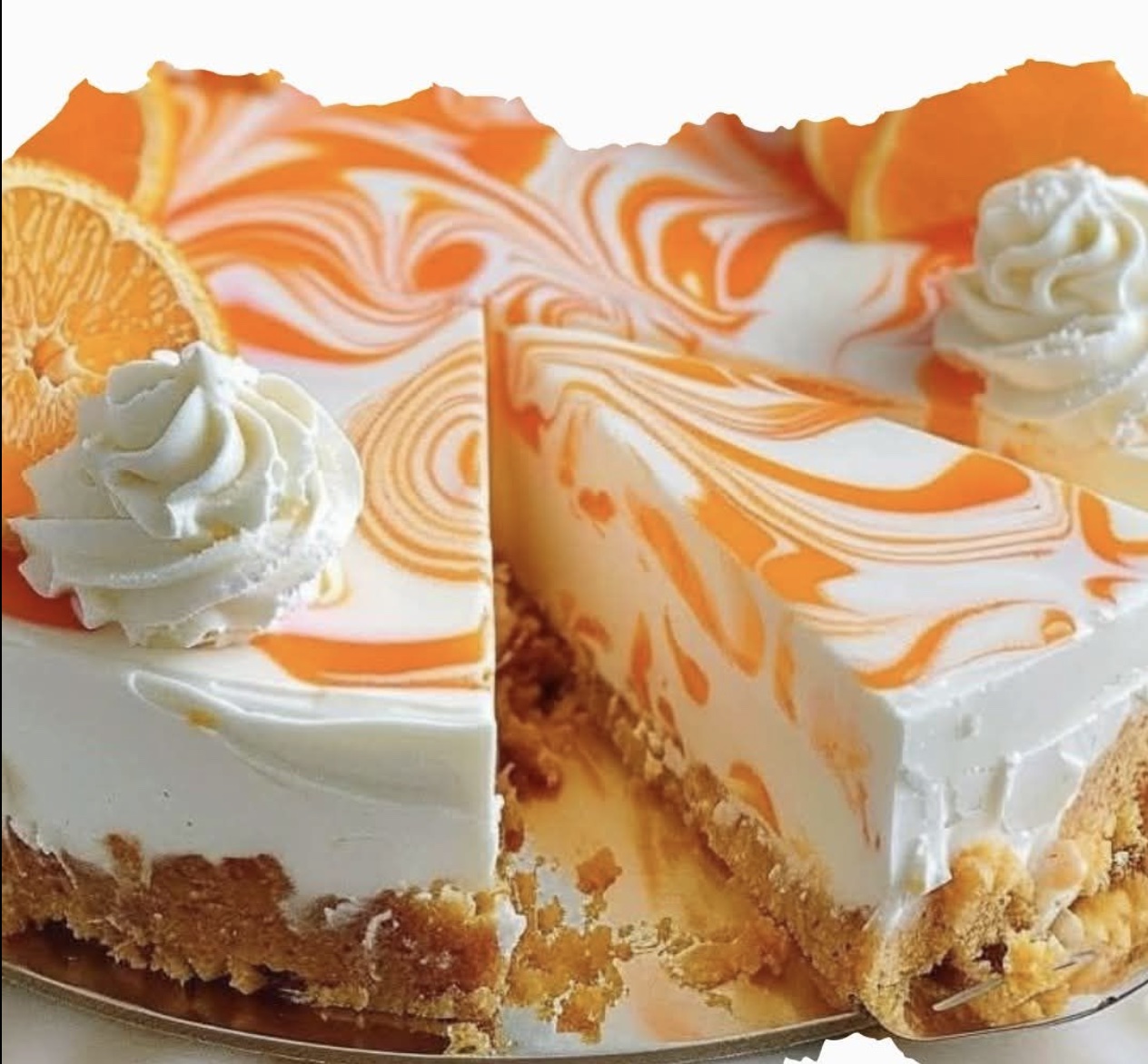 No-Bake Orange Creamsicle Cheesecake